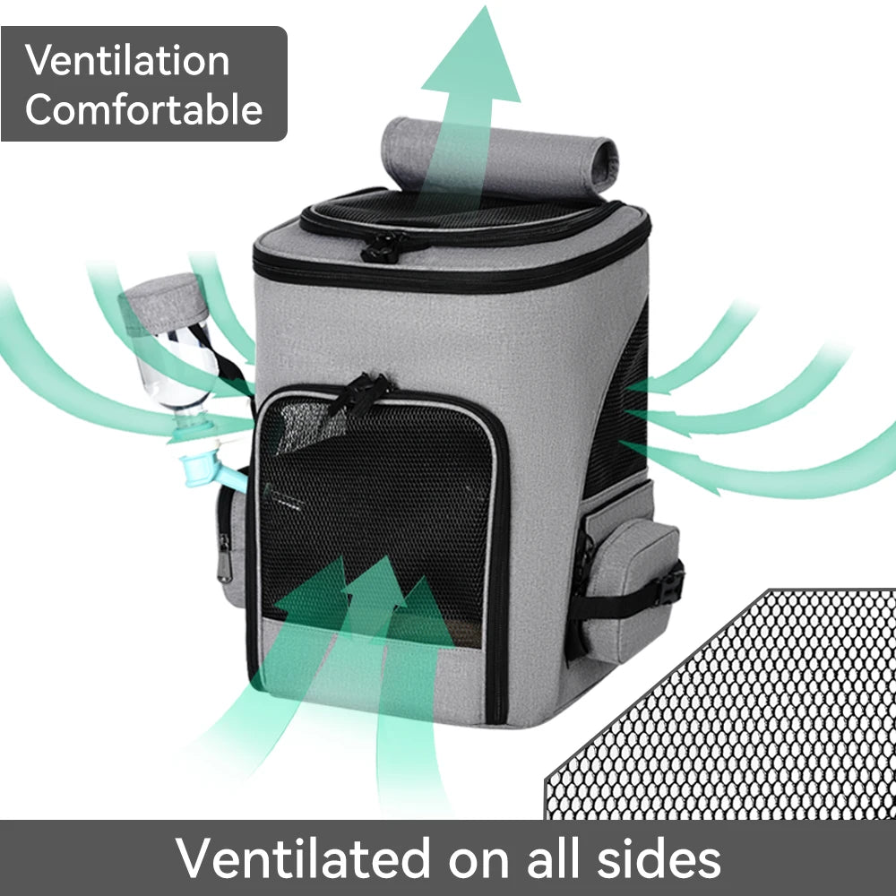 Sac à Dos de Transport Oxford (31x25x40 cm) | Conception Facile, Léger (1,9 kg), Idéal Mobilité Animale & Voyage (Toutes Saisons)