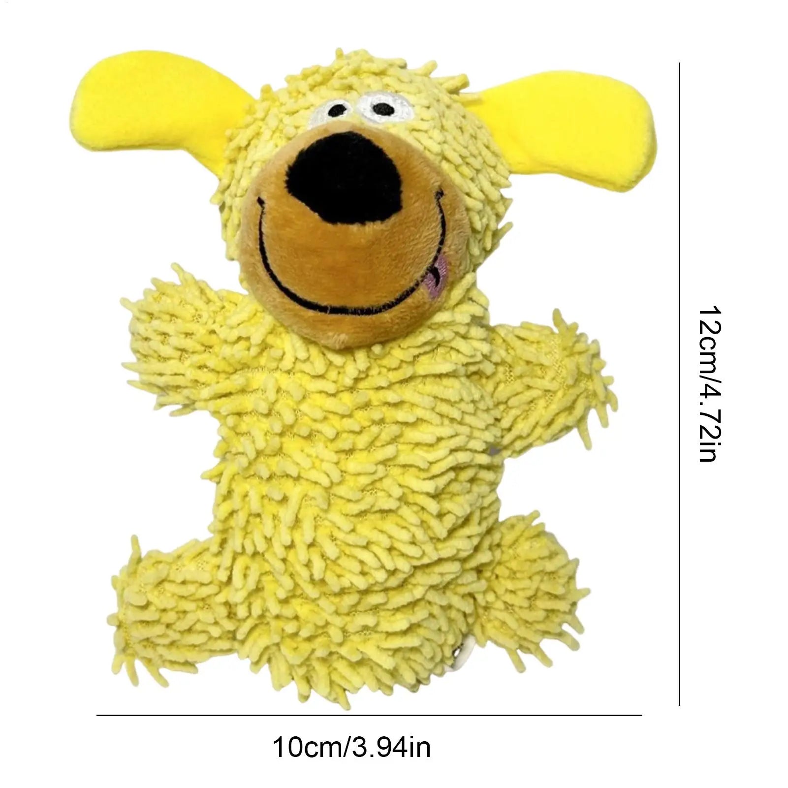 Jouet en Peluche Grinçant (Dessin Animé) pour Chien | Forte Résistance aux Morsures, Lavable en Machine et Stimulation Auditive (Toutes Tailles)