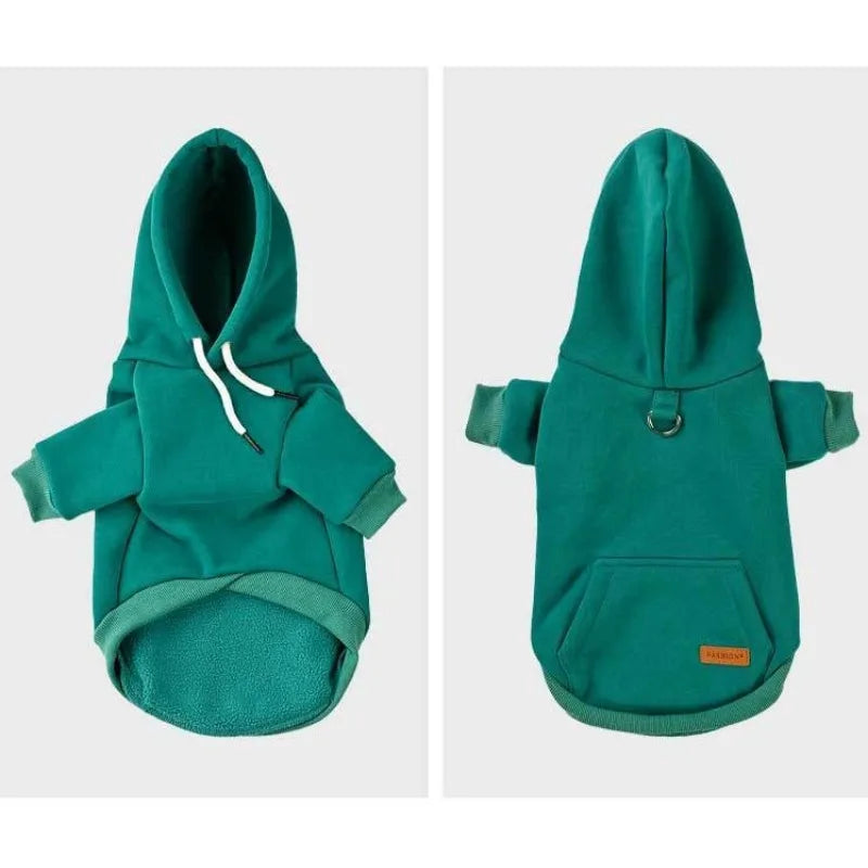 Sweat à Capuche en Polaire Chaude pour Chien | Tissu Anti-Boulochage, Léger et Doux (Bulldog, Husky, Petit et Moyen Chien)