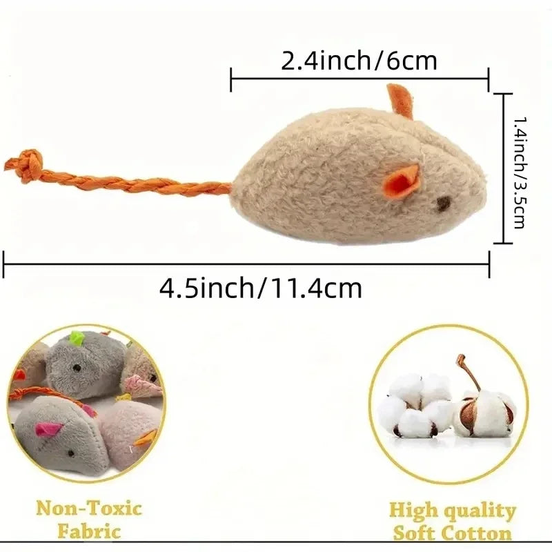 Jouets interactifs en peluche pour rat et chat, lin durable, parfaits pour les petites étudiés, sans danger pour les jeux d'intérieur, 3 pièces, 7 pièces