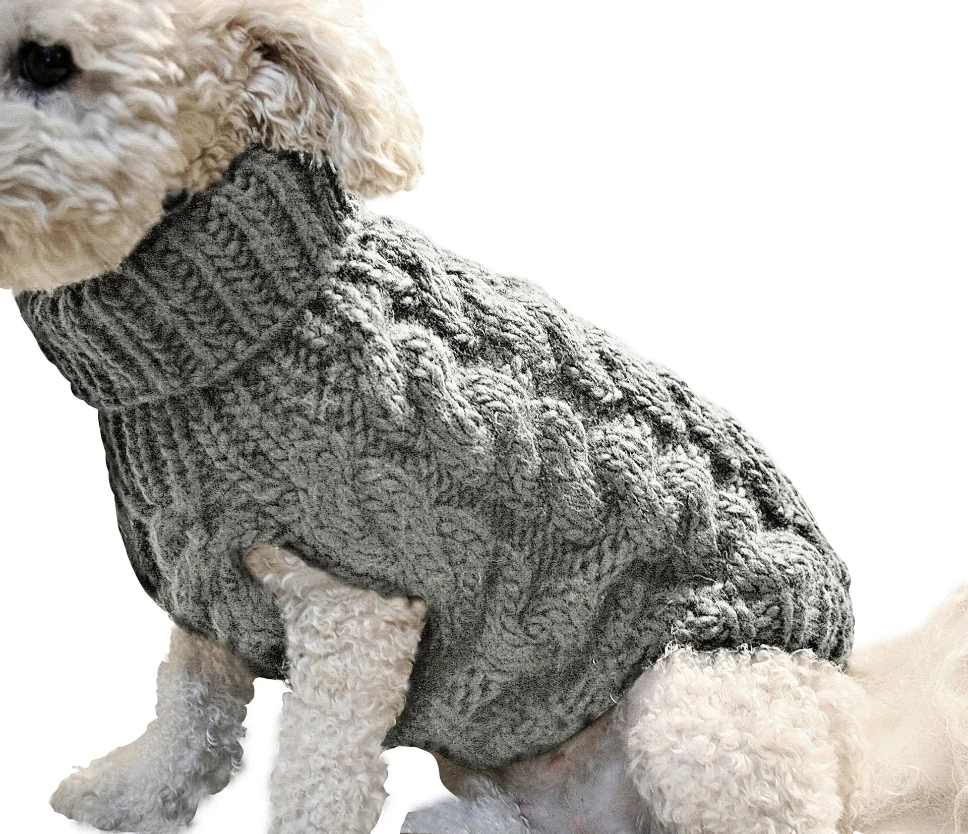 Pull Chien Tricoté Chaud (Pur Coton/Acrylique) pour Chihuahua et Yorkshire | Vêtements d'Hiver Simples et Classiques (Petit et Moyen Chien)