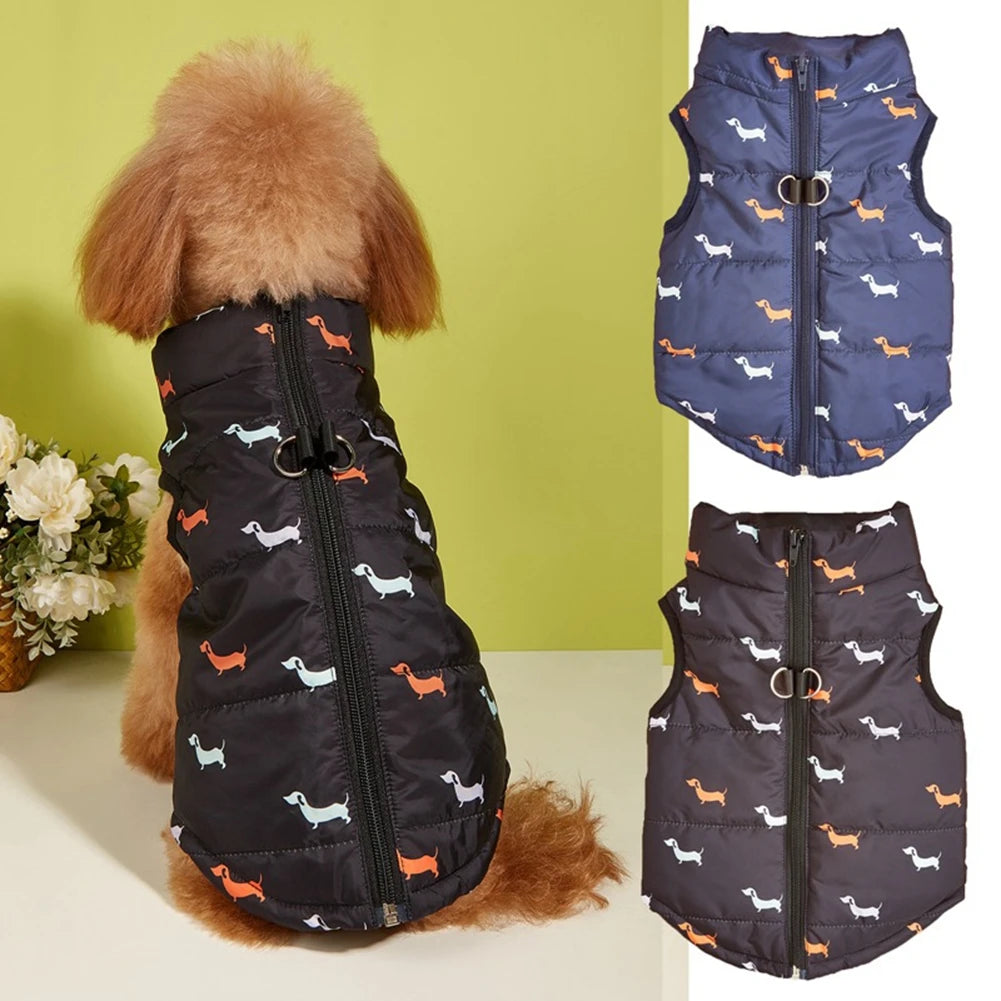 Veste Imperméable Hiver pour Petit Chien | Manteau Chaud (Coupe-Vent) avec Anneau de Traction Intégré (Yorkie, Caniche, Chihuahua)
