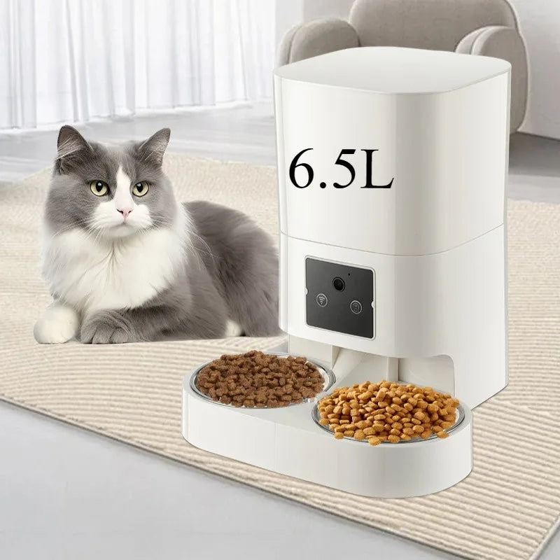 6L mangeoire pour animaux de compagnie intelligente mangeoire automatique pour chat chien Machine de nourriture lente avec distributeur automatique de nourriture pour chat quantitatif chronométré bol pour chien et chat