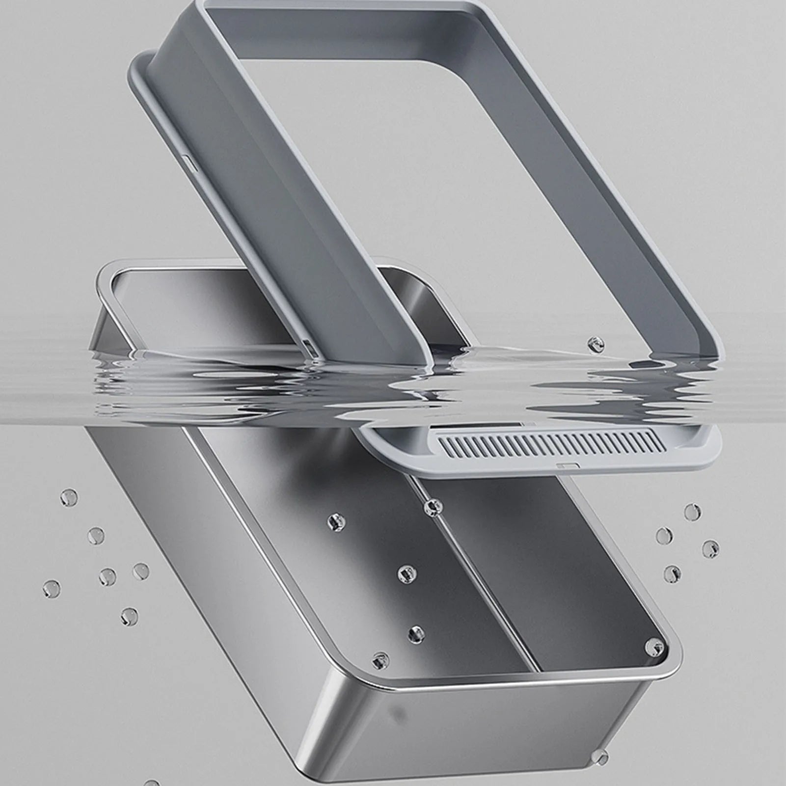 Bac à Litière SMART en Acier Inoxydable (Grands Chats) | Entrée Supérieure Anti-Éclaboussures, Anti-Odeur & Facile à Nettoyer