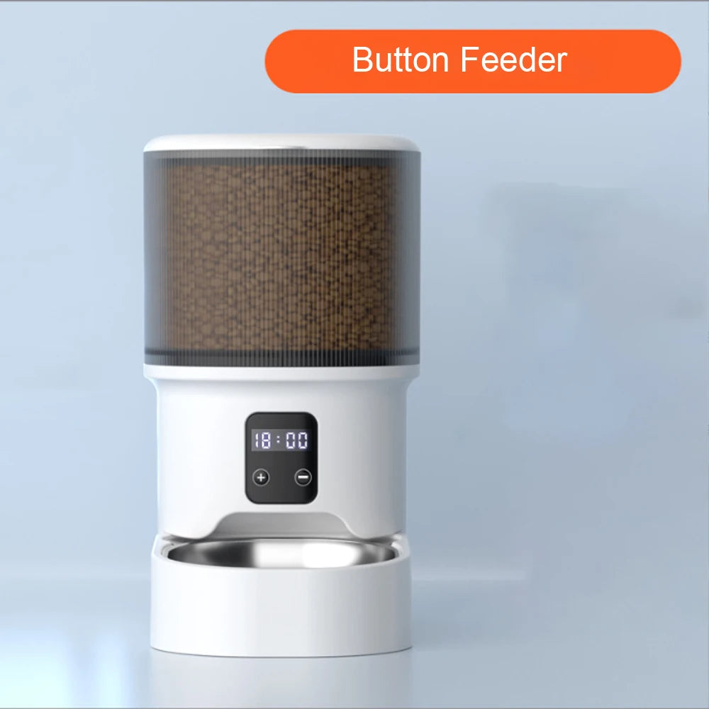 Mangeoire pour chat de grande capacité 4L, application intelligente et caméra haute définition, bol alimentaire en acier inoxydable