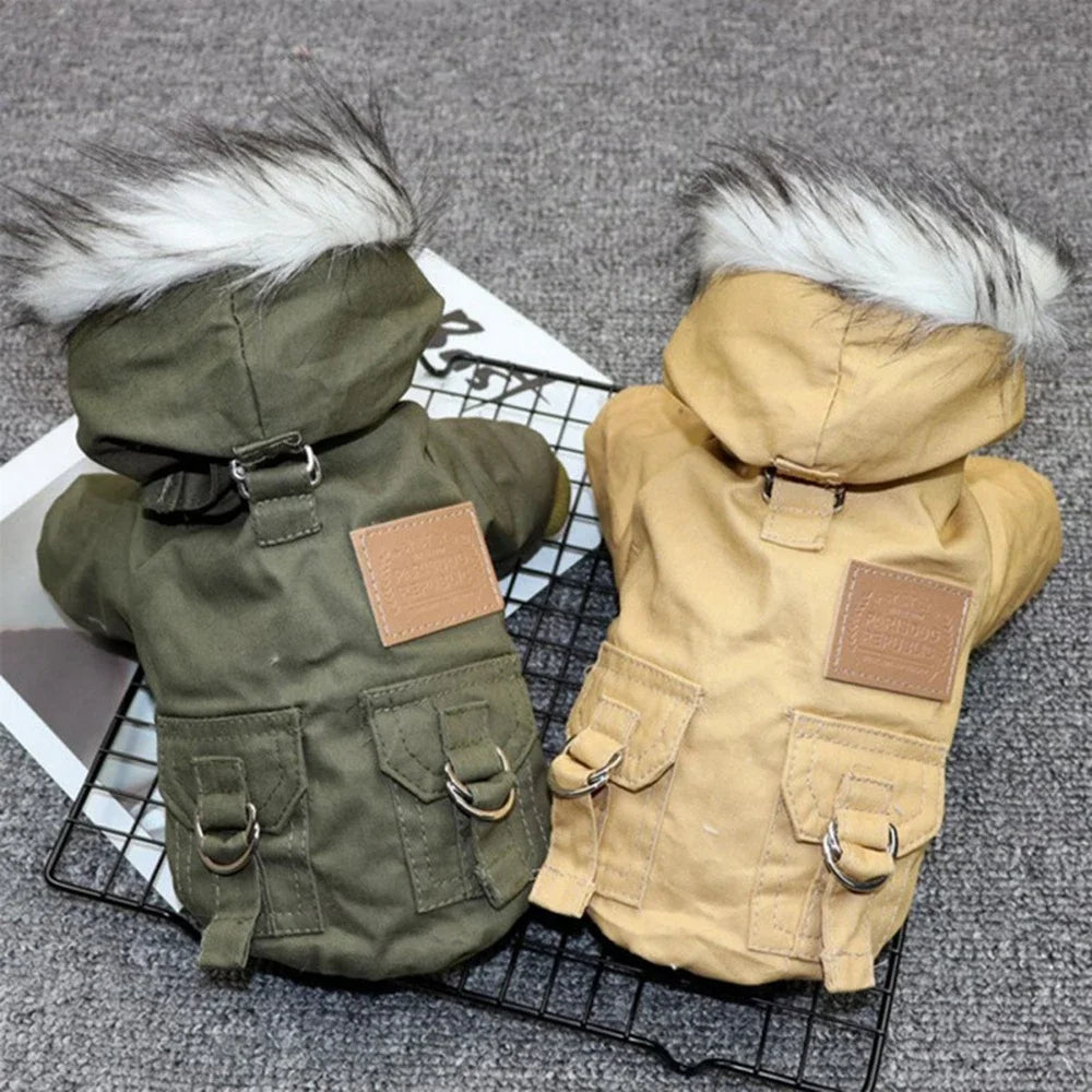 Manteau Hiver Épais et Chaud à Capuche pour Chien | Veste Confortable (Coton) pour Chiots et Petits Chiens (Chihuahua, Yorkies)