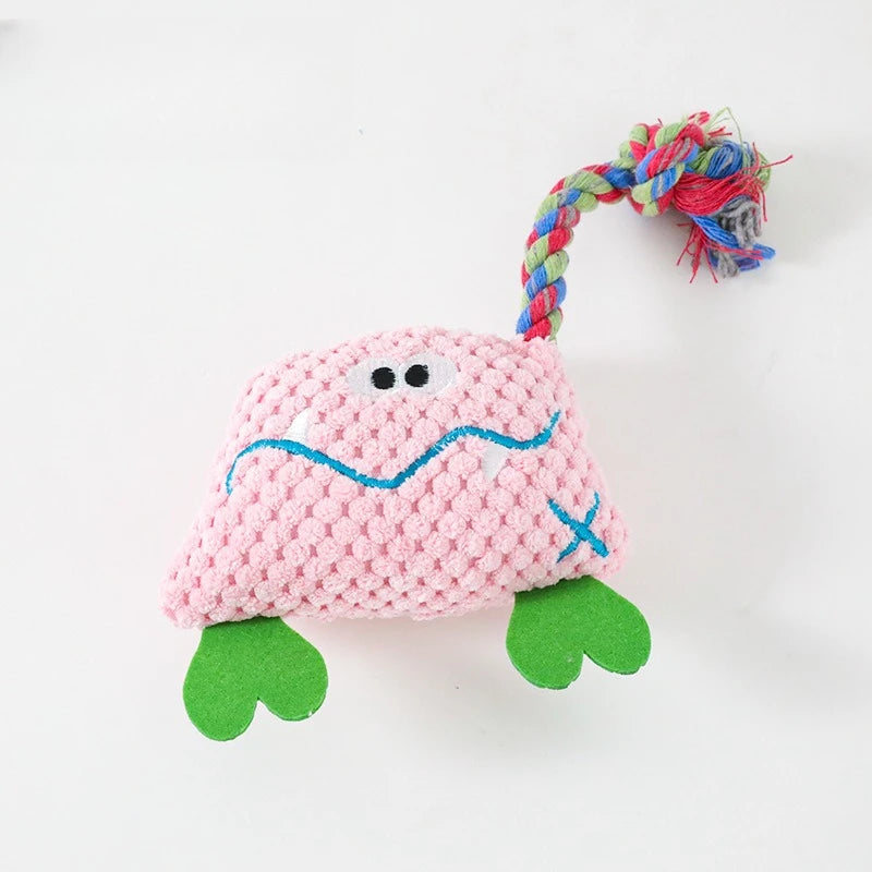 Jouet à Mâcher Grinçant en Velours Côtelé | Peluche Douce et Amusante pour Chiot, Entraînement et Jeu Interactif (Petit/Moyen Chien)  2. Description Produite Optimisée