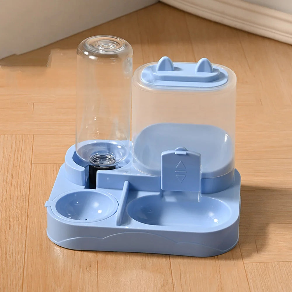 Bol automatique pour animaux de compagnie pour chats-alimentation et distributeur d'eau 2 en 1, bol antidérapant pour chat, adapté aux chats et aux petits chiens,