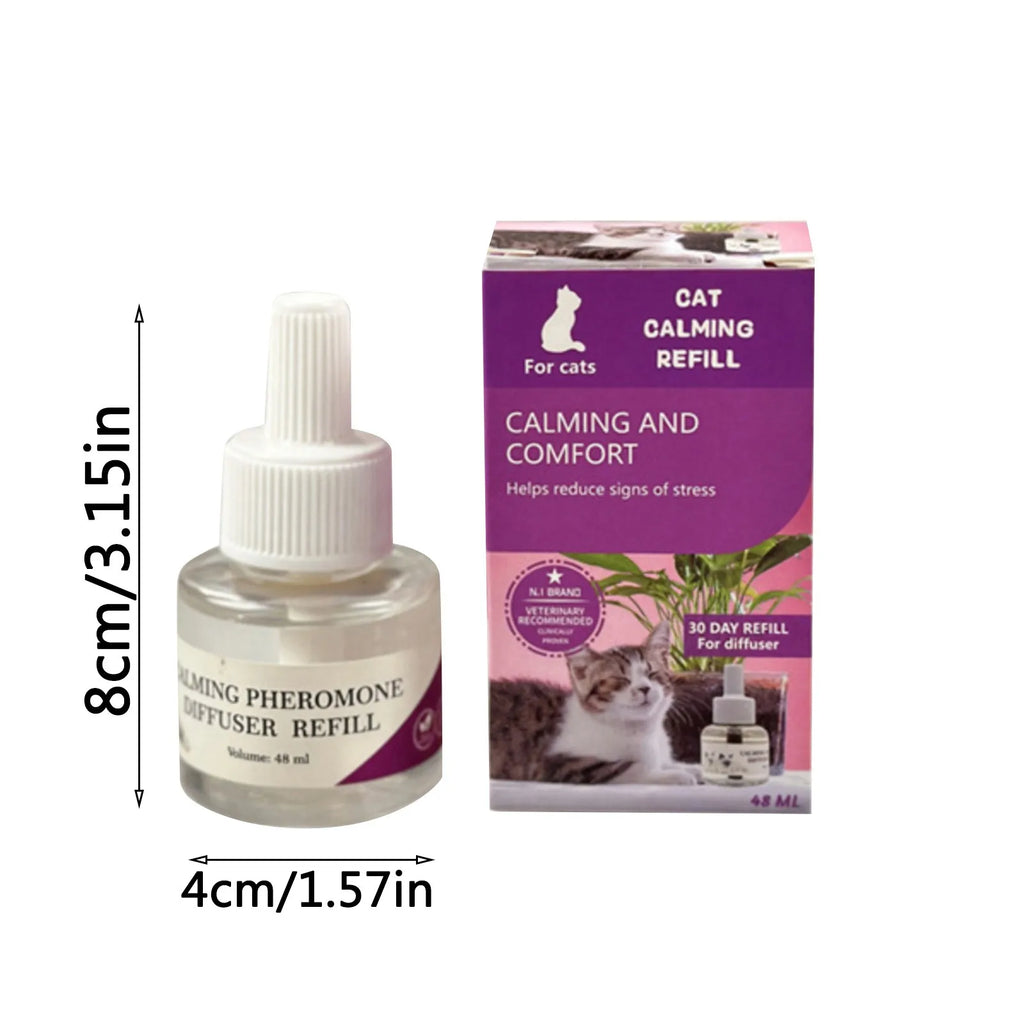 Diffuseur de Phéromones pour Chats (48 ml) | Kit de Démarrage Anti-Stress, Arrête le Grattage et le Marquage Urinaire (Non Sédatif)