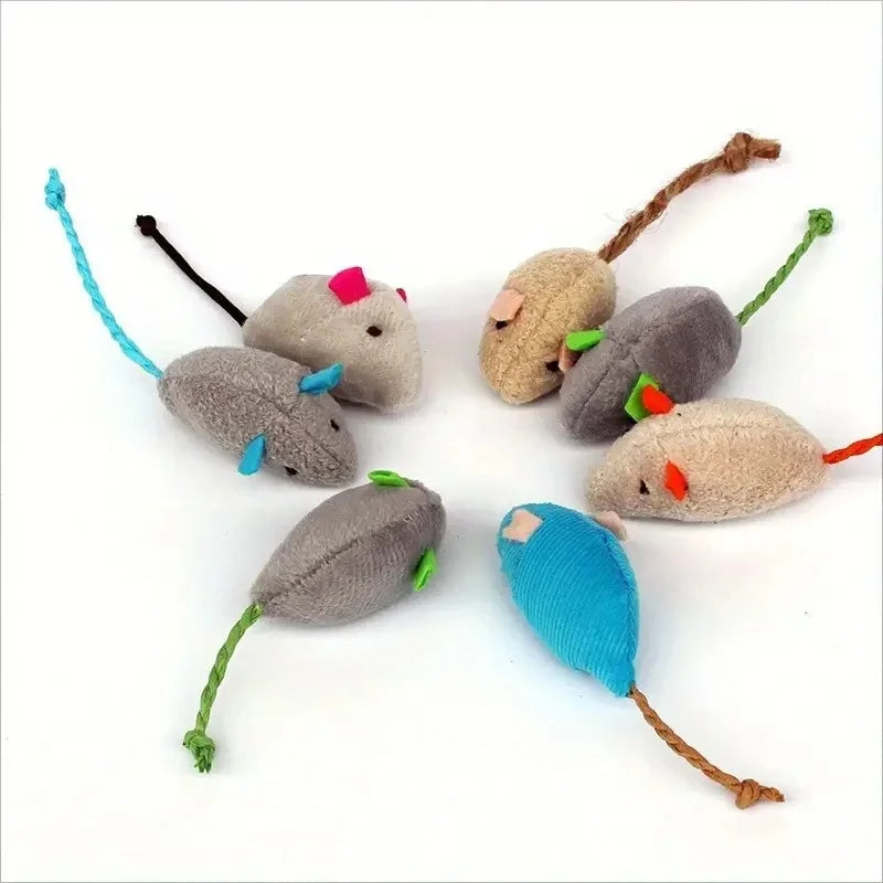 Jouets interactifs en peluche pour rat et chat, lin durable, parfaits pour les petites étudiés, sans danger pour les jeux d'intérieur, 3 pièces, 7 pièces