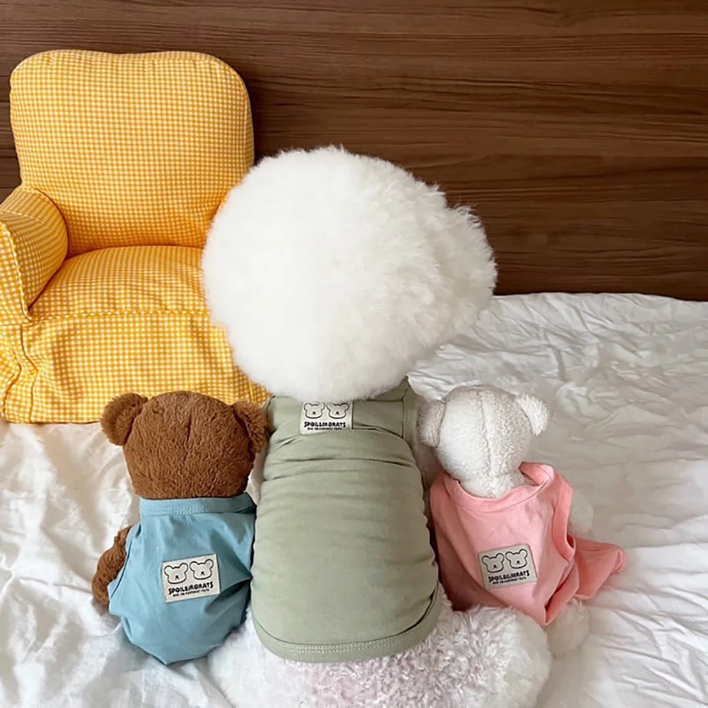 Vêtements pour chiens pour petit chien gilet mignon dessin animé chat vêtements été refroidissement chien gilet doux chat gilet ventiler chien vêtements pour chat