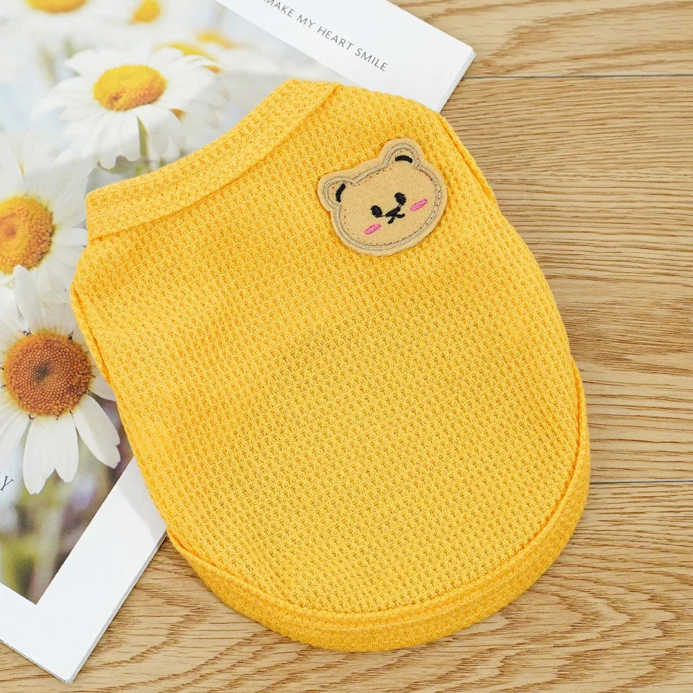 Vêtements d'automne et d'été pour animaux de compagnie, gilet respirant pour chiot, Costume pour chien, chaton, chiot, Chihuahua, Yorkshire, petits chiens