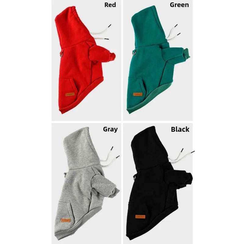 Sweat à Capuche en Polaire Chaude pour Chien | Tissu Anti-Boulochage, Léger et Doux (Bulldog, Husky, Petit et Moyen Chien)