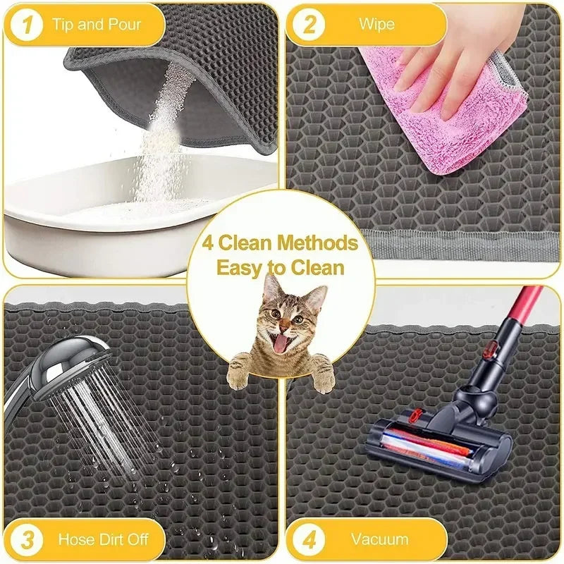 Tapis de Litière Double Couche EVA | Piège à Litière Étanche, Imperméable & Facile à Nettoyer (Accessoire Essentiel)