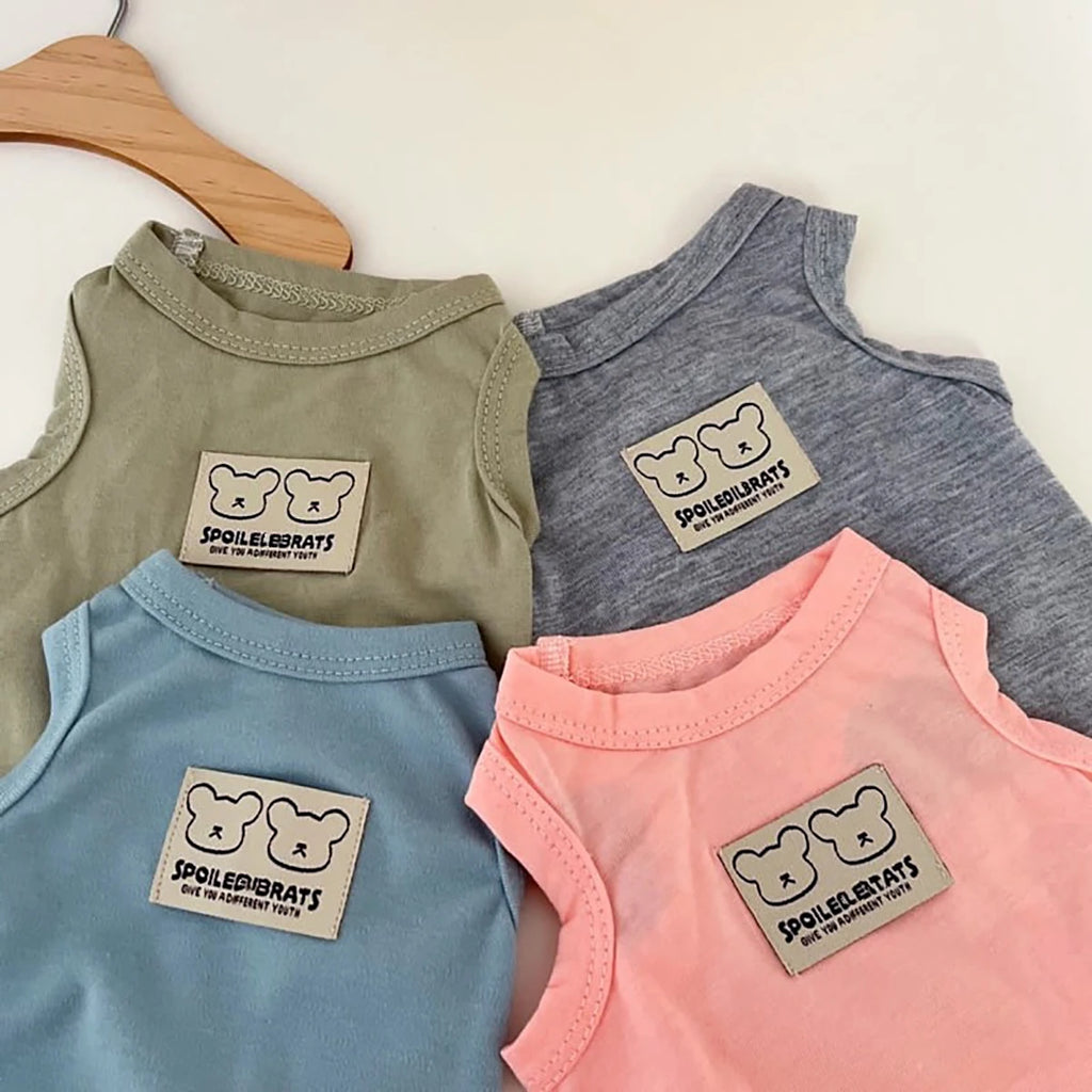 Vêtements pour chiens pour petit chien gilet mignon dessin animé chat vêtements été refroidissement chien gilet doux chat gilet ventiler chien vêtements pour chat