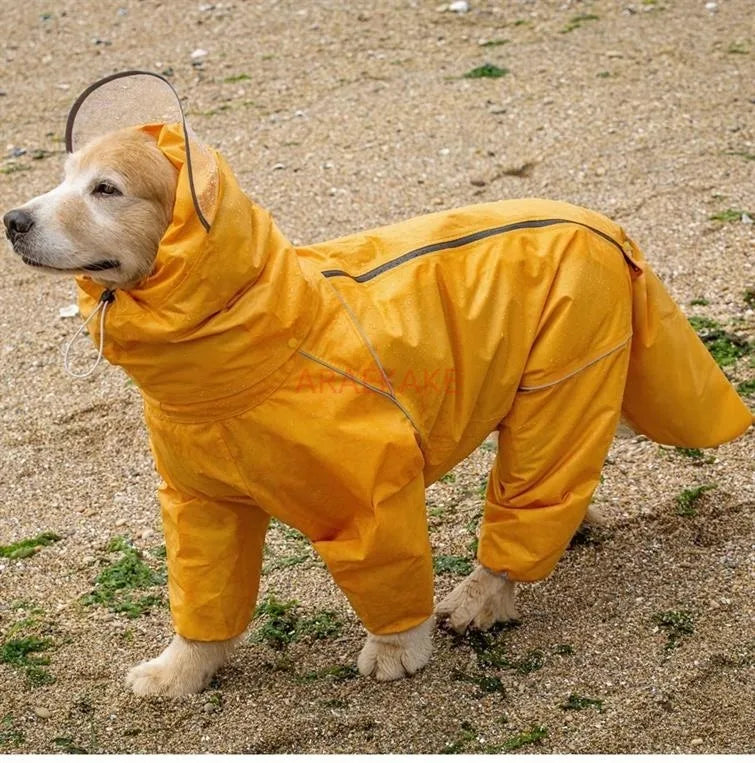 Imperméable Tout-en-Un pour Grands Chiens – Capuche, Protection Intégrale & Tissu Oxford Imperméable | Golden Retriever, Husky, Samoyède, etc.