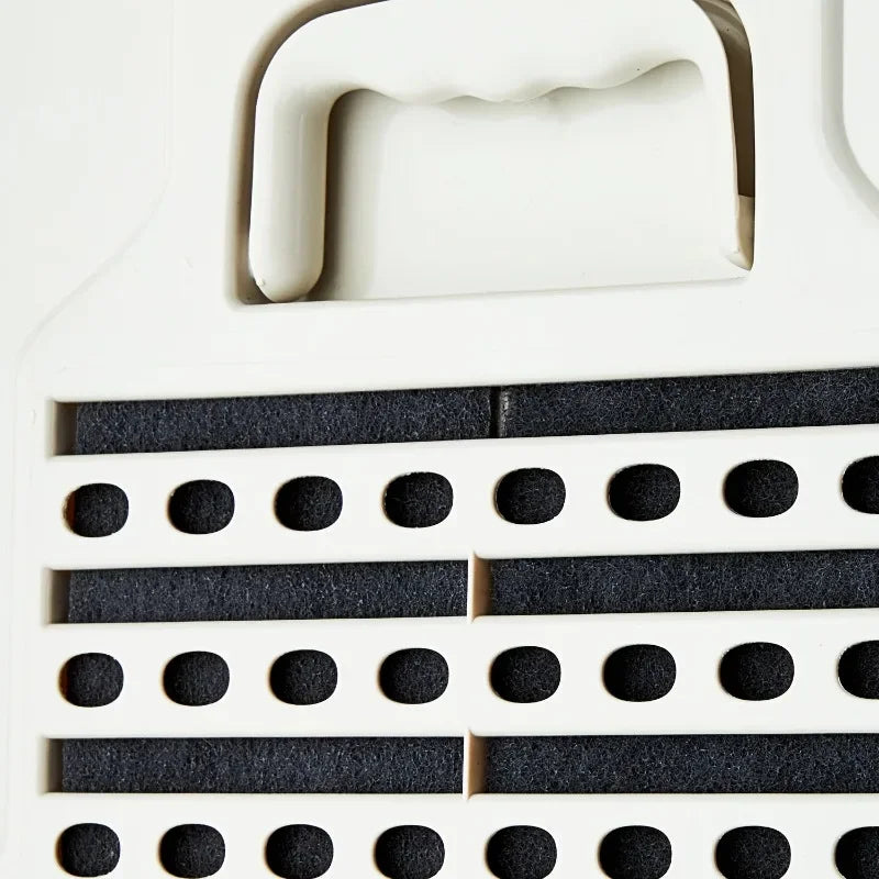 Bac à Litière XXL à Capuche (US) avec Système de Purification d'Air Intégré | En Plastique Résistant (21.75" x 17.75" x 18.125")