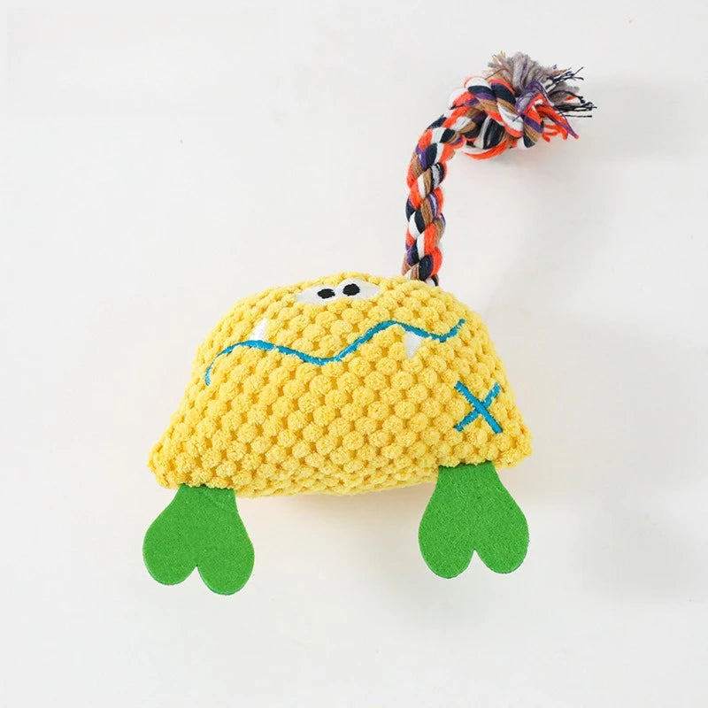 Jouet à Mâcher Grinçant en Velours Côtelé | Peluche Douce et Amusante pour Chiot, Entraînement et Jeu Interactif (Petit/Moyen Chien)  2. Description Produite Optimisée