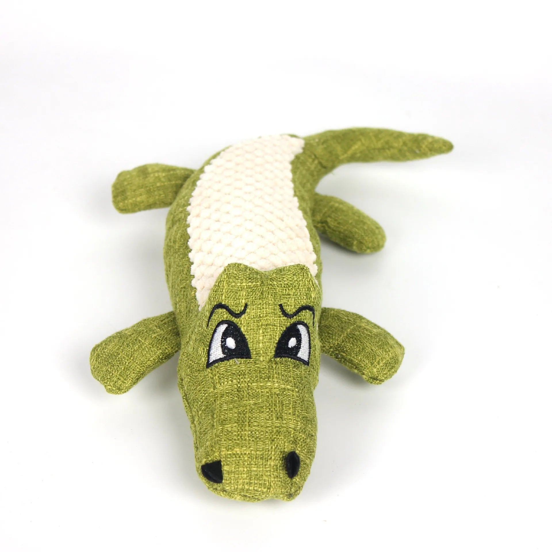 Jouet Peluche Alligator pour Chien | Matériau Lin Résistant et Non Toxique, Son Grinçant Intégré (Compagnon Anti-Ennui)