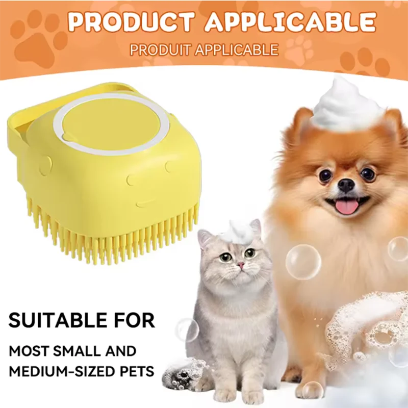 Brosse de Massage de bain multifonctionnelle, salle de bain, chiot, gros chien, chat, sécurité souple, accessoires pour animaux de compagnie en Silicone, outils pour chiens et chats, nouvelle collection
