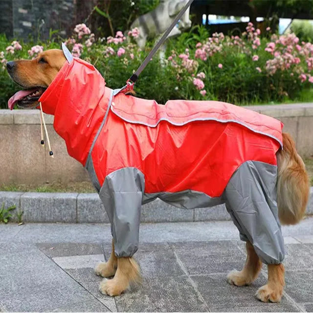Manteau de Pluie Imperméable pour Chiens – Léger, Résistant & À Capuche (Moyens et Grands Chiens)
