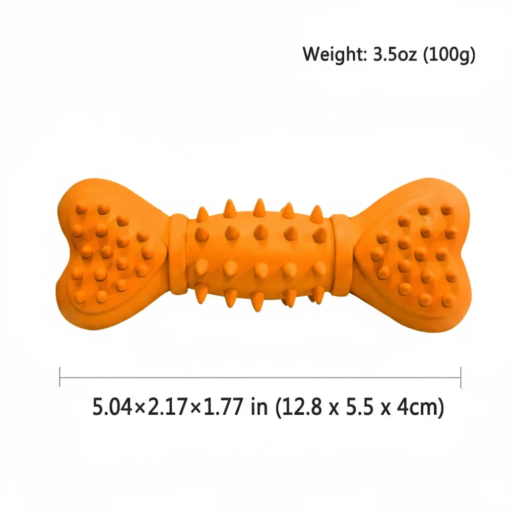 Jouets à mâcher pour chiens de taille moyenne, jouets grinçants en caoutchouc naturel Durable, jouets de dentition en forme d'os pour chiot