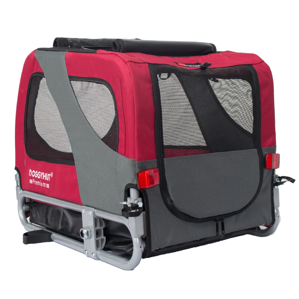 Remorque de Vélo 3-en-1 Pliable (40 kg Max.) | Cadre Acier Durable, Tissu Imperméable & Sécurité Réfléchissante (Poussette/Jogger)