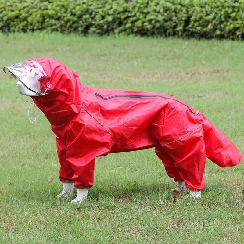 Imperméable Tout-en-Un pour Grands Chiens – Capuche, Protection Intégrale & Tissu Oxford Imperméable | Golden Retriever, Husky, Samoyède, etc.