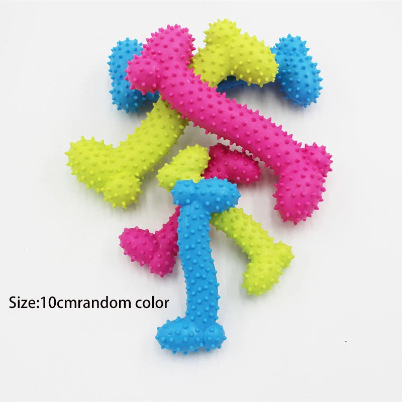 Jouet à Mâcher Indestructible en Caoutchouc Non Toxique | Entraînement et Nettoyage des Dents (Anti-Ennui) pour Petits Chiens et Chiots