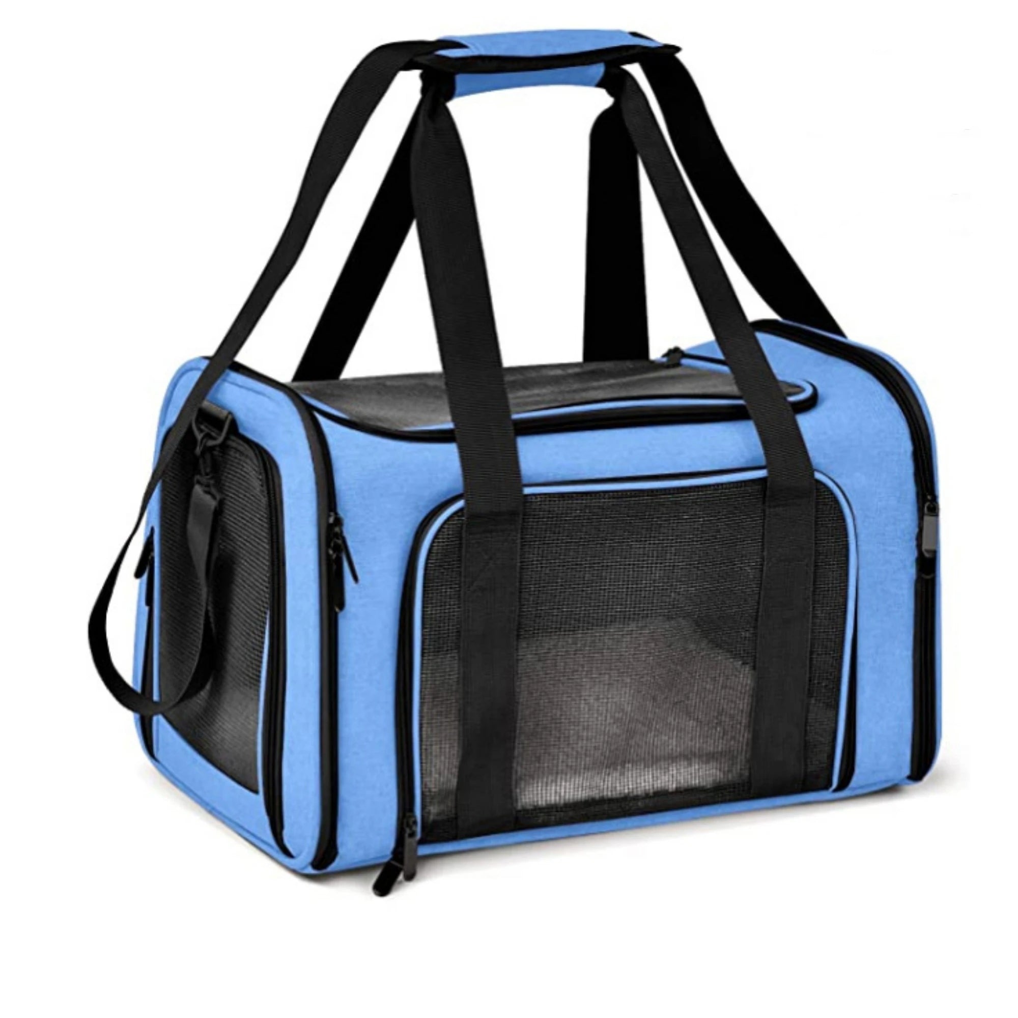 Sac de Transport Souple Pliable HOMOLOGUÉ TSA (15 lbs Max.) | Nylon Respirant, Léger, Idéal Voyage Avion & Voiture (Chats et Chiots)