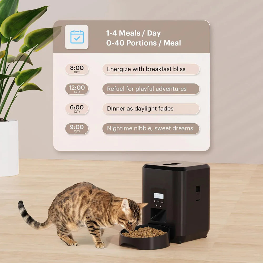 Distributeur automatique de croquettes – Programmable | 2–4 L | Chats & Chiens