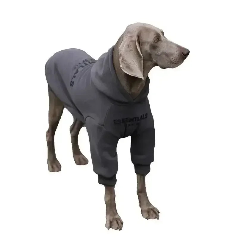 Pull à Capuche Rembourré Épais pour Grand Chien | Vêtements Hiver Chauds, Style Blocage de Couleur (Bulldog Anglais)