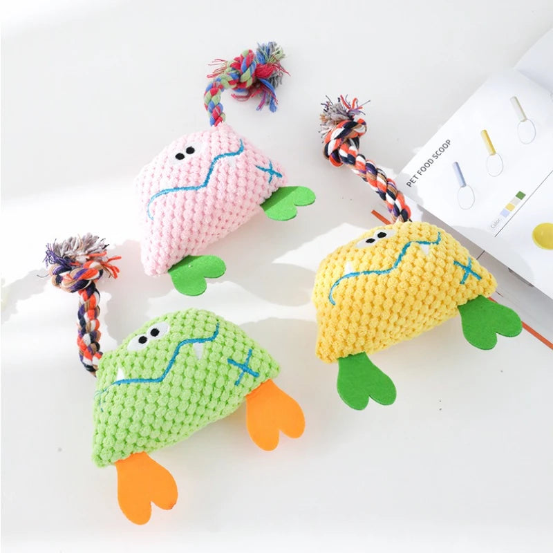 Jouet à Mâcher Grinçant en Velours Côtelé | Peluche Douce et Amusante pour Chiot, Entraînement et Jeu Interactif (Petit/Moyen Chien)  2. Description Produite Optimisée