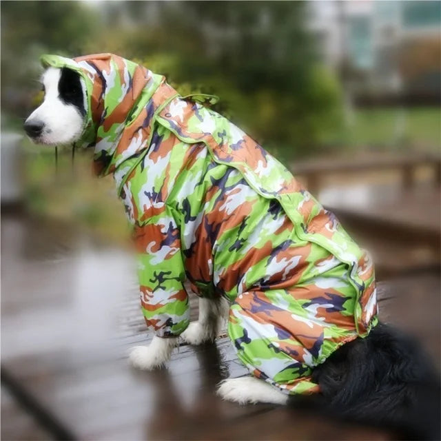 Manteau de Pluie Imperméable pour Chiens – Léger, Résistant & À Capuche (Moyens et Grands Chiens)