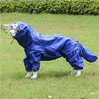 Imperméable Tout-en-Un pour Grands Chiens – Capuche, Protection Intégrale & Tissu Oxford Imperméable | Golden Retriever, Husky, Samoyède, etc.