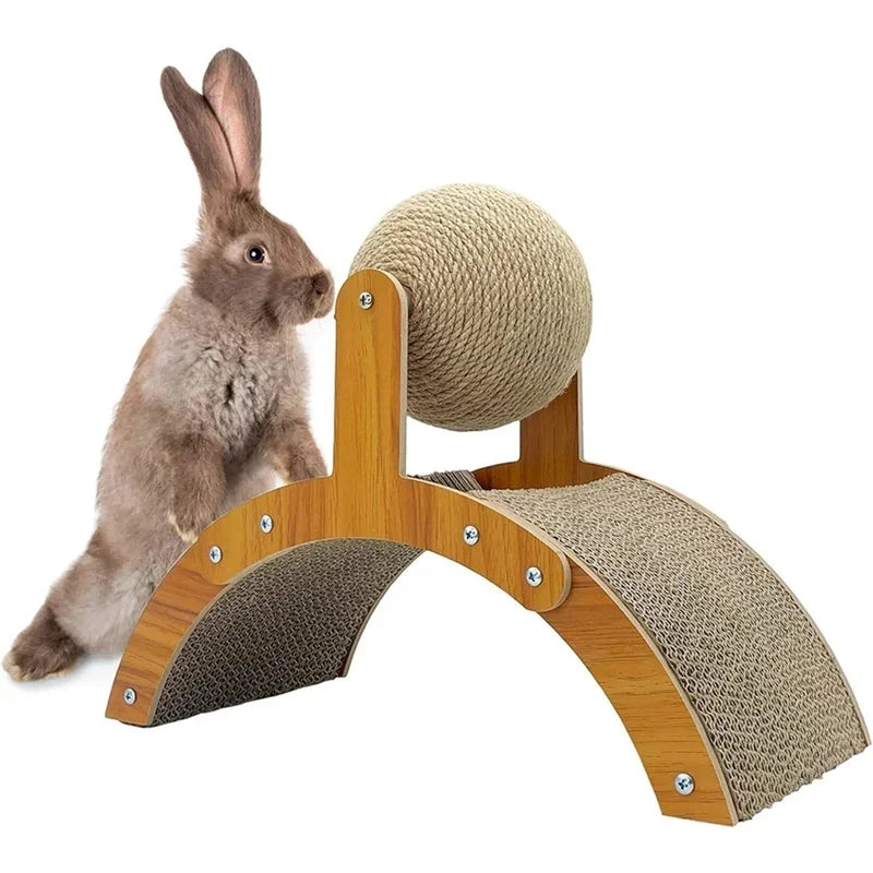 Jouet à gratter lapin pour chats, chatons, jeu d'intérieur, meubles de protection, grattoir en Sisal naturel, accessoire d'entraînement pour animaux de compagnie