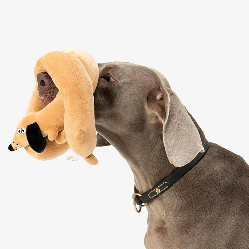 Jouet en Peluche Courte Durable pour Chien | Jouet Interactif Anti-Ennui (Tire à la Corde) | Idéal pour Chiots et Chiens de Toute Taille