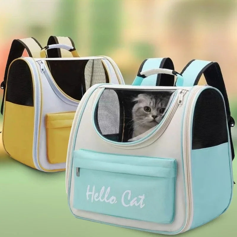 Sac à Dos de Transport Sûr & Respirant | Léger et Portable, Idéal Usage Quotidien & Voyage Court (Chats et Petits Chiens Moyens)  2. Description Produite Optimisée