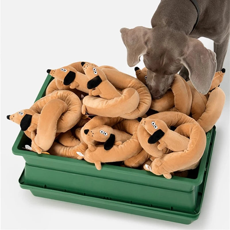 Jouet en Peluche Courte Durable pour Chien | Jouet Interactif Anti-Ennui (Tire à la Corde) | Idéal pour Chiots et Chiens de Toute Taille