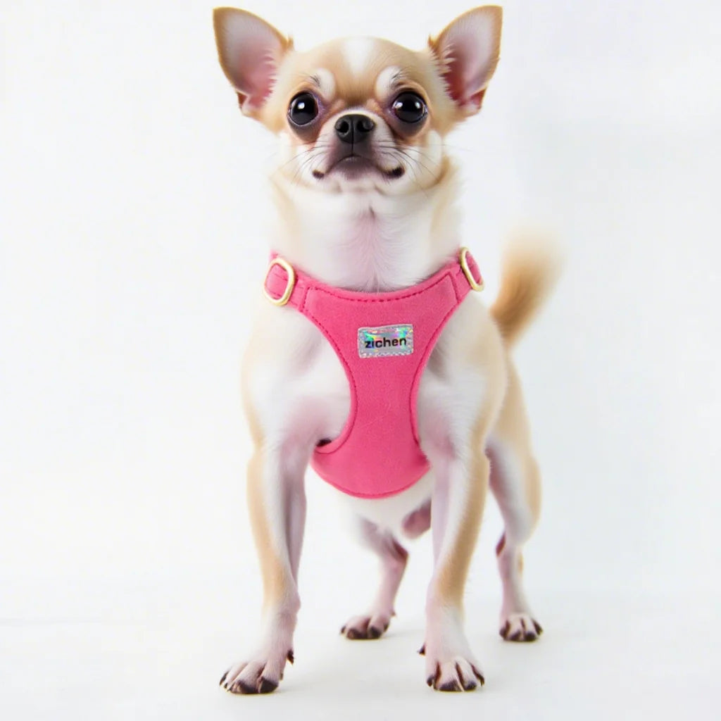 Harnais + Laisse pour Petits Chiens – Ultra Confort, Réglable & Anti-Traction | Pour Chiots, Chihuahua, Caniche, Bichon & Chats