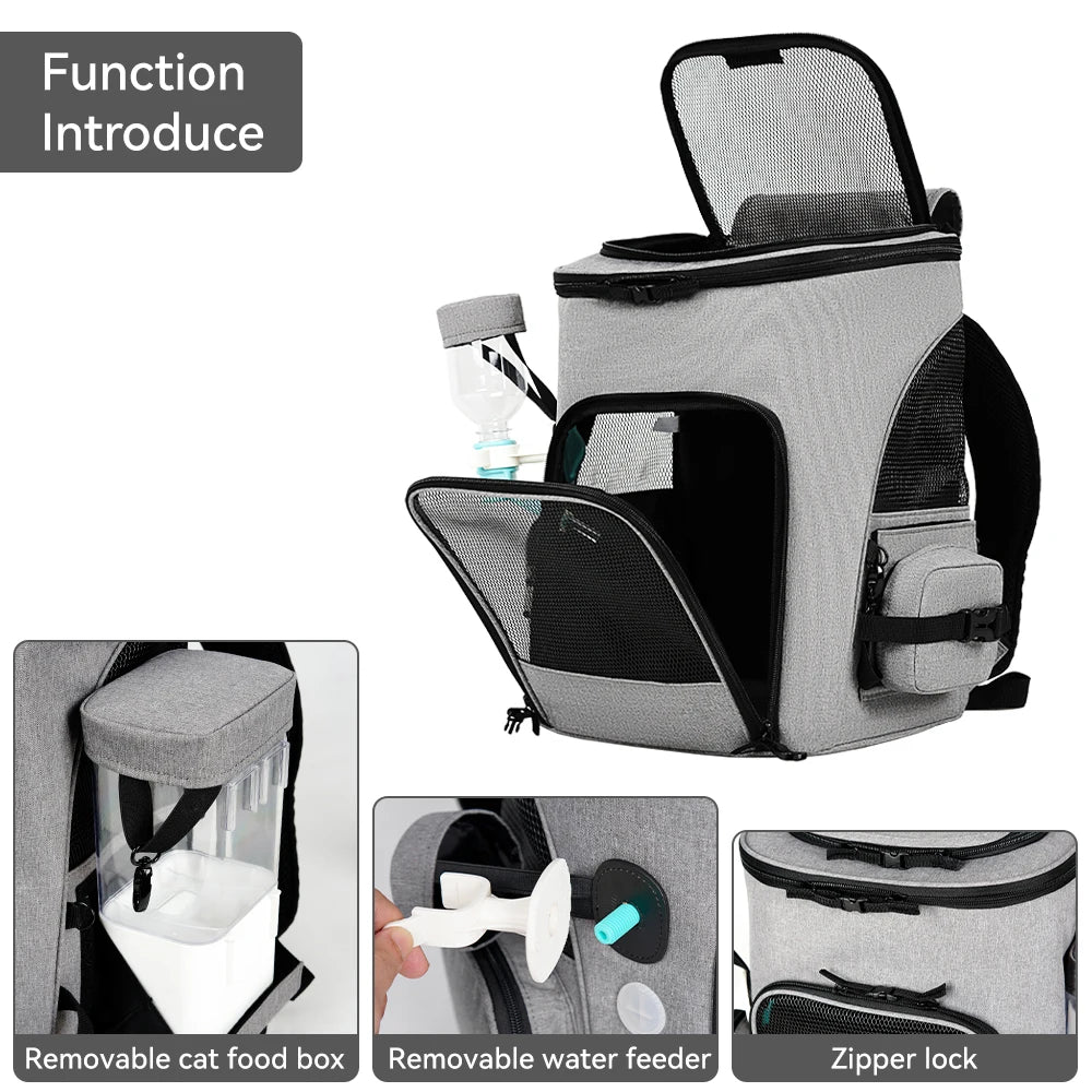 Sac à Dos de Transport Oxford (31x25x40 cm) | Conception Facile, Léger (1,9 kg), Idéal Mobilité Animale & Voyage (Toutes Saisons)