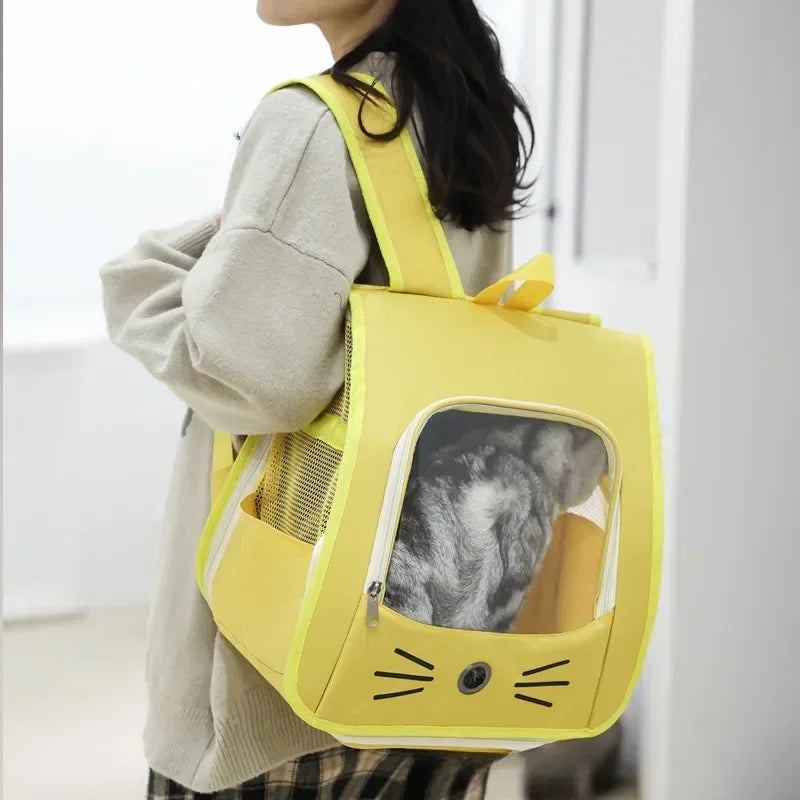 Sac de Transport pour animaux de compagnie, sac à dos pour chat, sac à bandoulière Portable respirant pour l'extérieur, pour chats, petits chiens, fournitures de Transport pour animaux de compagnie