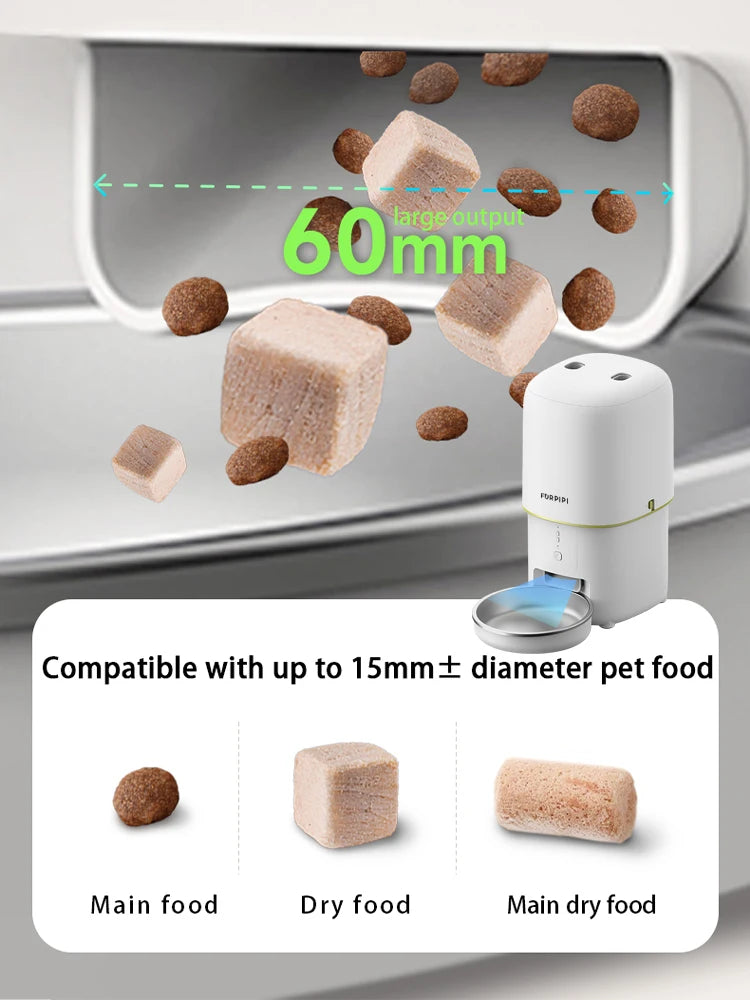 Mangeoire Automatique Wi-Fi Premium 4L pour Chat & Petit Chien | 12 Repas/Jour Programmables, Contrôle à Distance et Bol en Inox