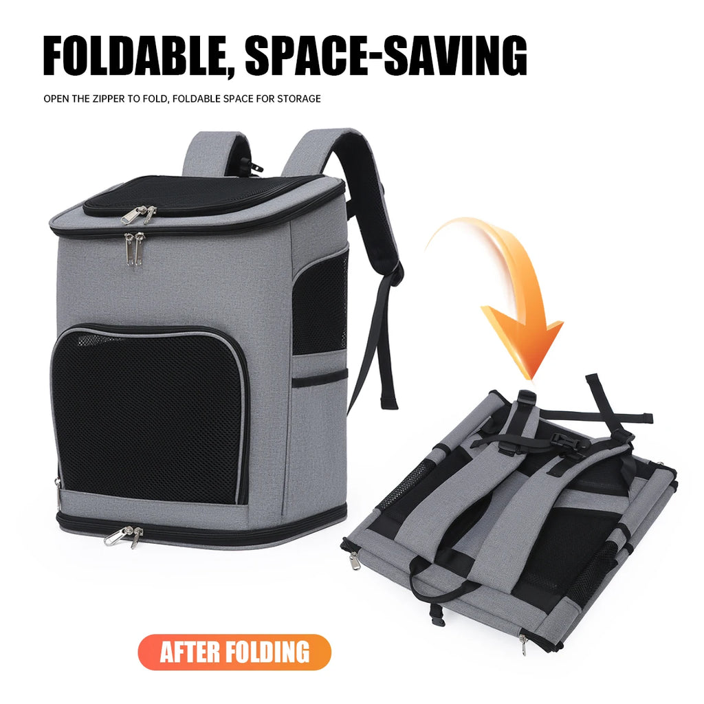 Porte-animaux pour chats, sac à dos en toile de grande capacité pour chiens, sac à bandoulière portable pour chat, sac à dos pour chat, porte-animaux pour voyager et voyages en plein air